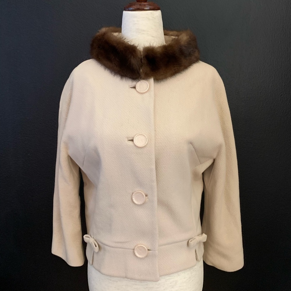 Vintage Coat with Mink Collar